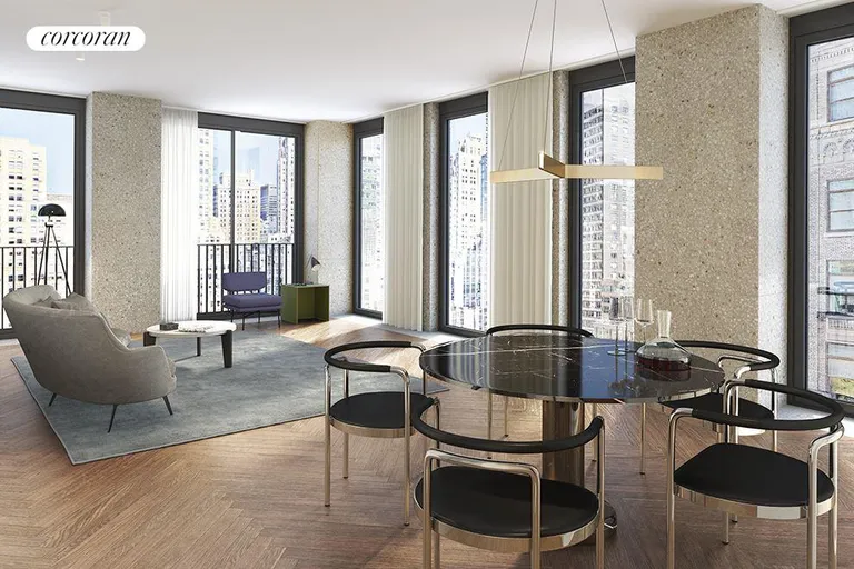 New York City Real Estate | View 16 West 40th Street, 23B | 1 Bed, 1 Bath | View 1