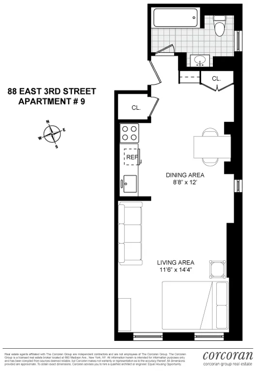 88 East 3rd Street, 9 | floorplan | View 5