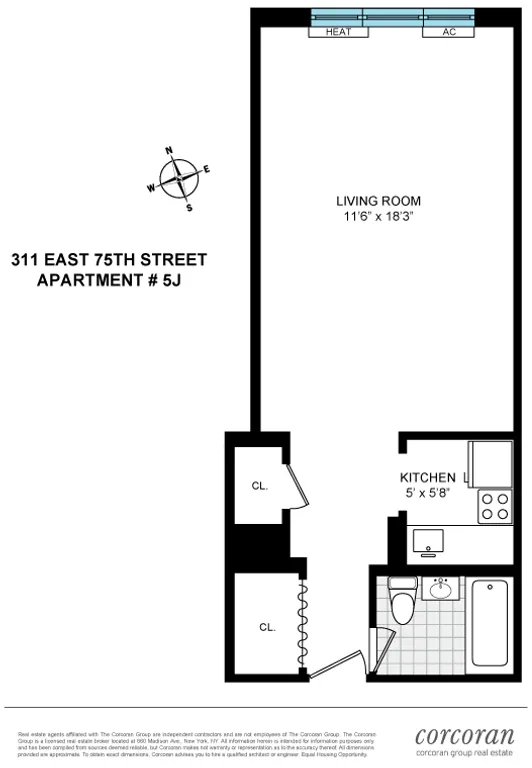 311 East 75th Street, 5J | floorplan | View 9