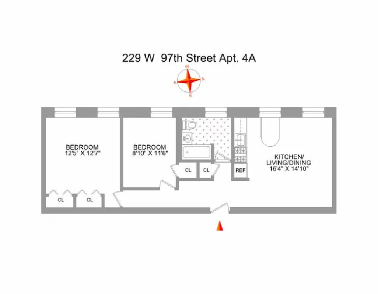 229 West 97th Street, 4A | floorplan | View 8