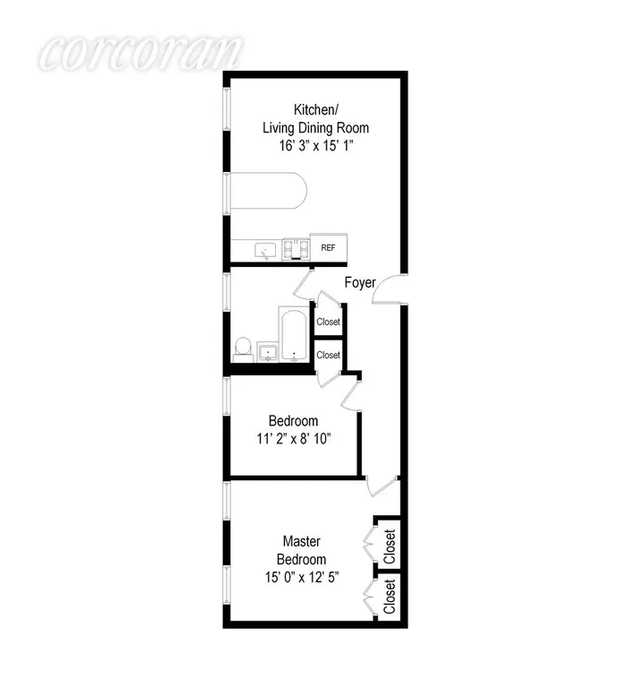 New York City Real Estate | View 229 West 97th Street, 4A | Floor Plan | View 7