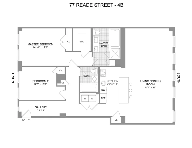 77 Reade Street, 4B | floorplan | View 10