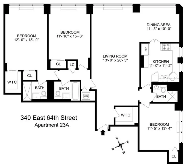 340 East 64th Street, 23A | floorplan | View 7