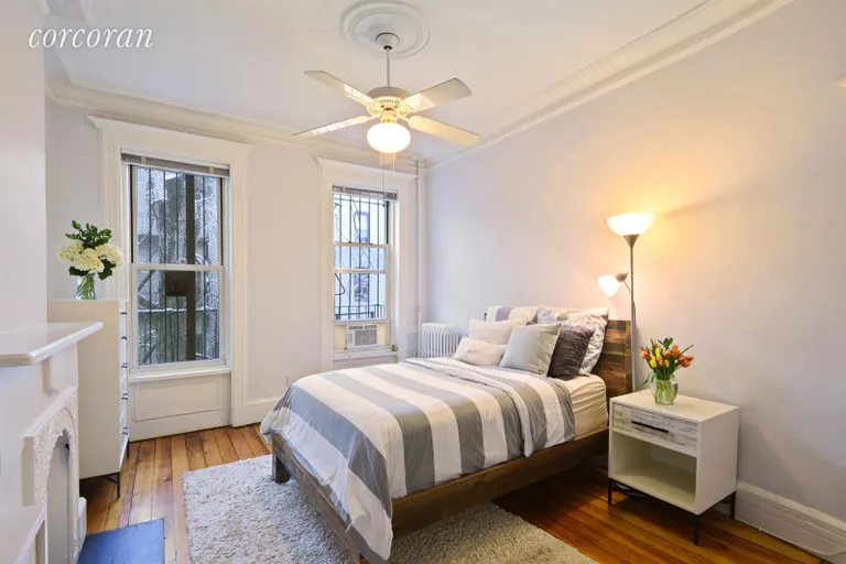 New York City Real Estate | View 437 2nd Street, 3 | Serene master bedroom with original marble mantle  | View 5
