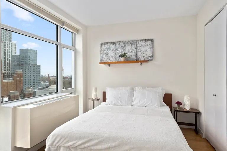 New York City Real Estate | View 189 Schermerhorn Street, 18H | Bedroom has Large Closet, Large Windows | View 4