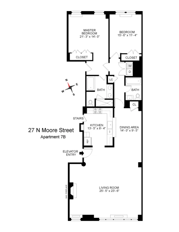 27 North Moore Street, 7B | floorplan | View 13