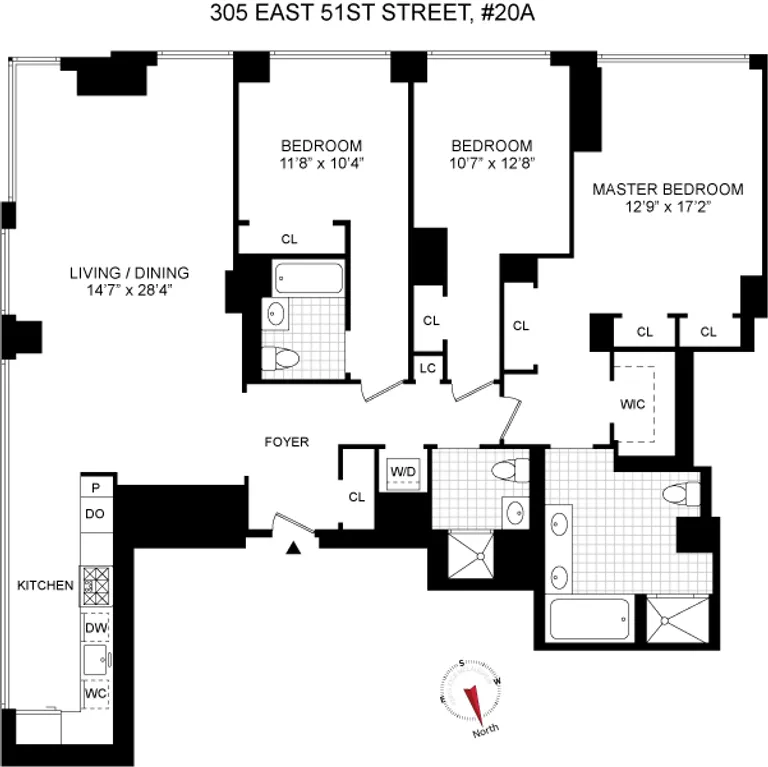 305 East 51st Street, 20A | floorplan | View 28