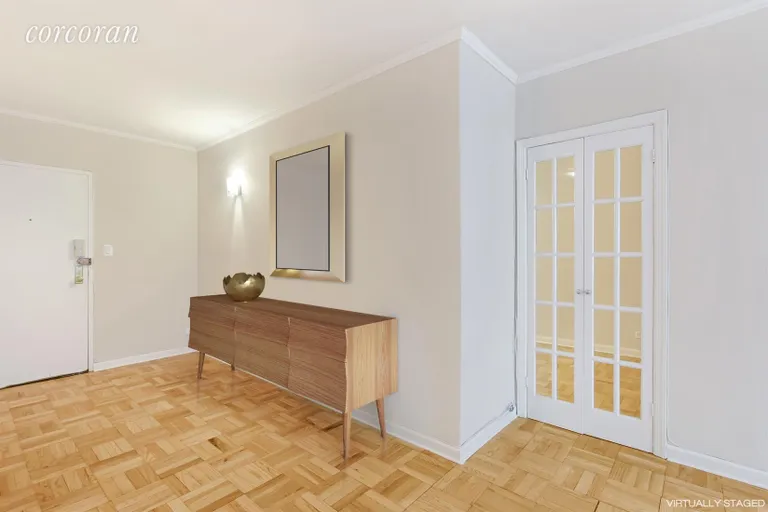 New York City Real Estate | View 250 East 65th Street, 5D | Entrance Foyer Staged | View 5