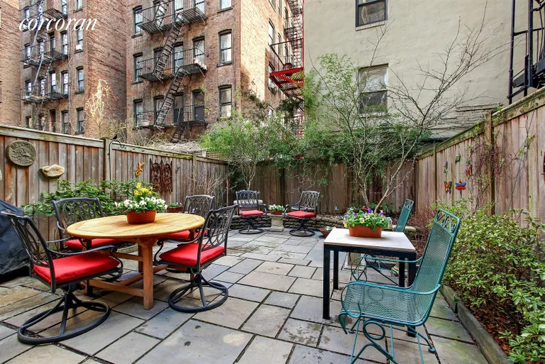 New York City Real Estate | View 237 East 12th Street, B | 800sf Private Landscaped Back Yard | View 7