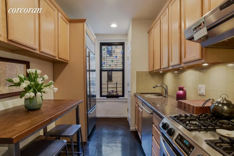 New York City Real Estate | View 125 Eastern Parkway, 5F | Renovated kitchen with Sub-Zero fridge... | View 4