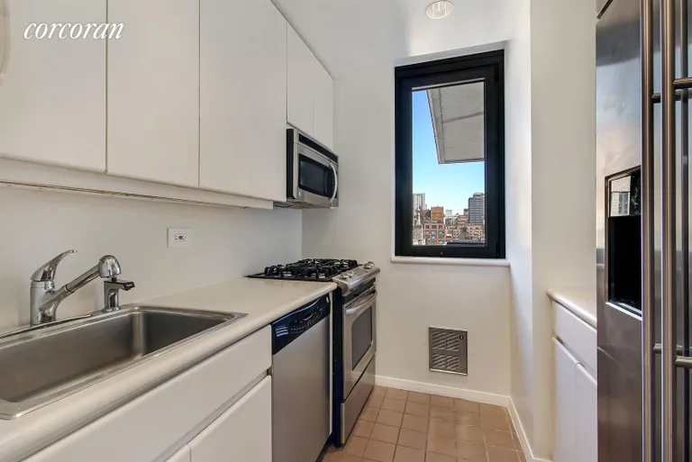 New York City Real Estate | View 100 United Nations Plaza, 15G | Windowed Kitchen | View 3