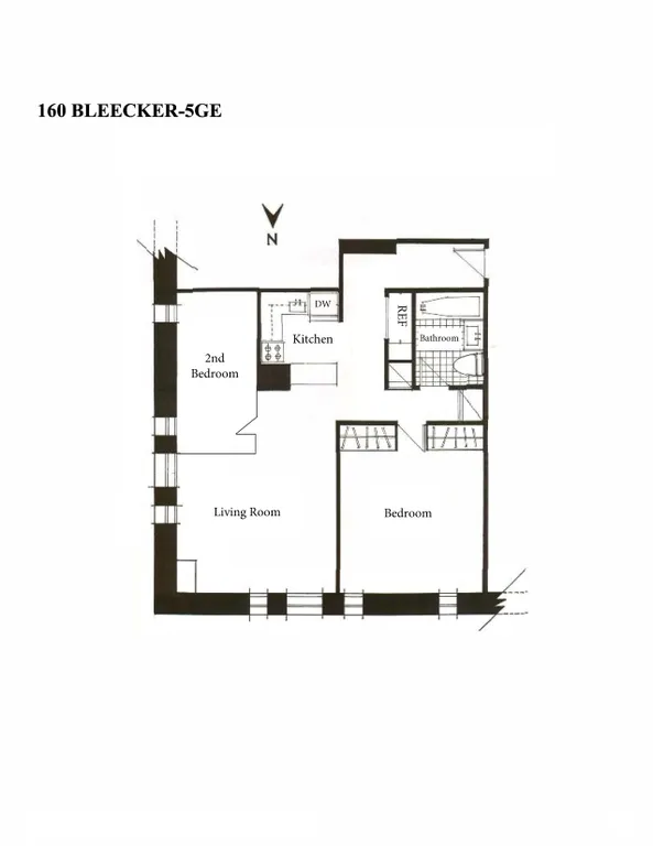 160 Bleecker Street, 5GE | floorplan | View 5