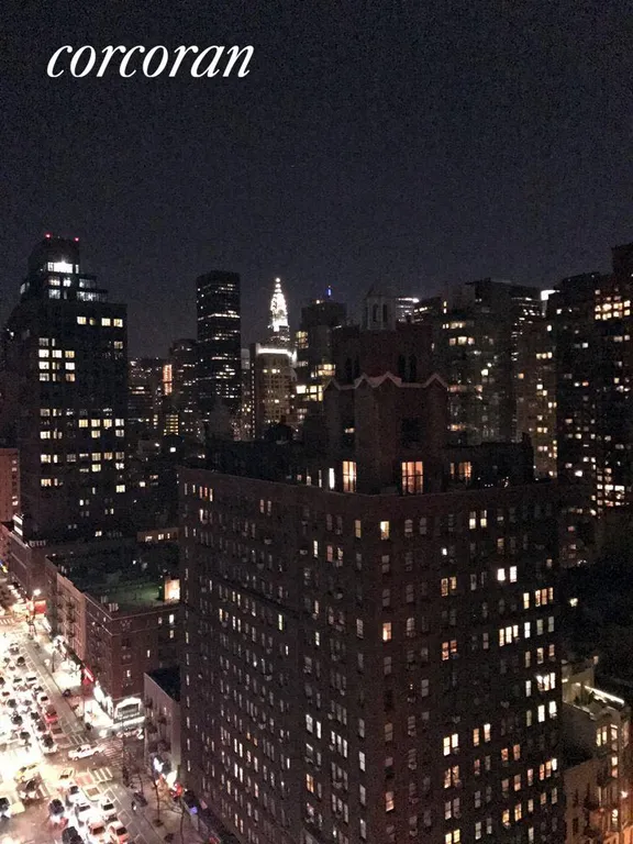 New York City Real Estate | View 400 East 56th Street, 20C | Night Time View | View 9