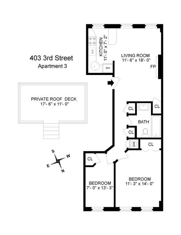 403 3rd Street, 3 | floorplan | View 6