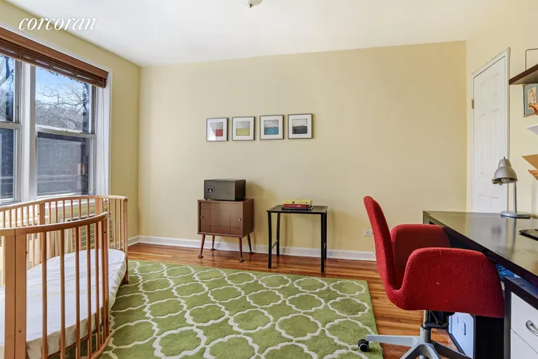 New York City Real Estate | View 616 East 18th Street, 1H | Front bedroom with arbored views | View 6