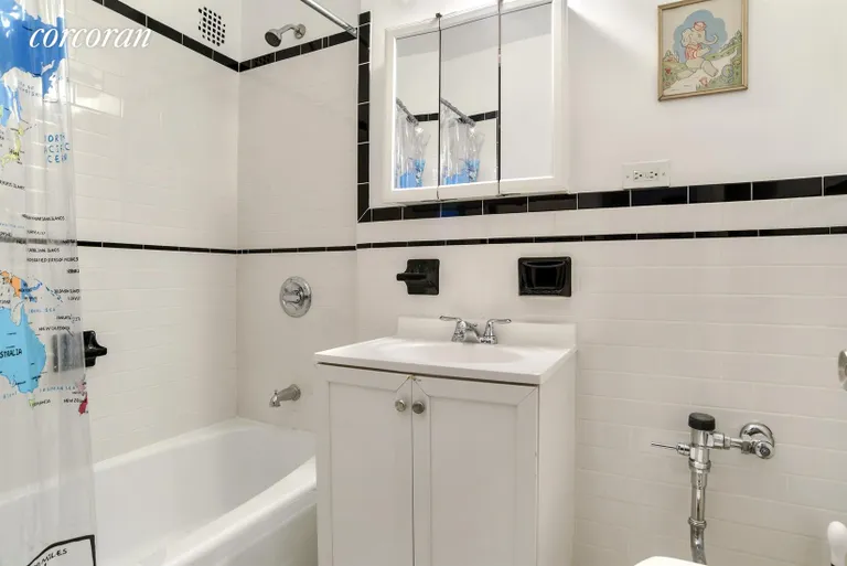 New York City Real Estate | View 616 East 18th Street, 1H | 2nd renovated bath with shower & tub | View 8