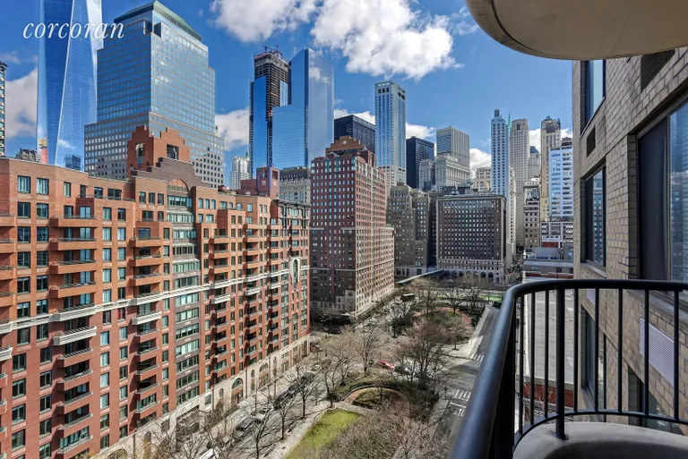 New York City Real Estate | View 380 Rector Place, 12C | View from private balcony | View 6