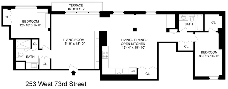 253 West 73rd Street, PH1EF | floorplan | View 6