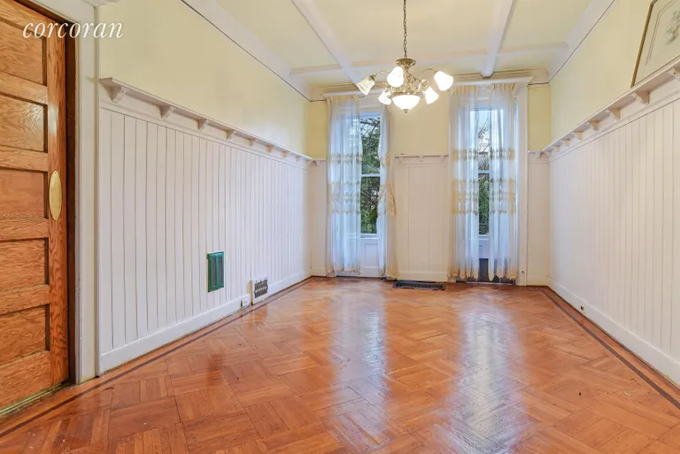 New York City Real Estate | View 195 Midwood Street | Dining Room w Wainscoting | View 2