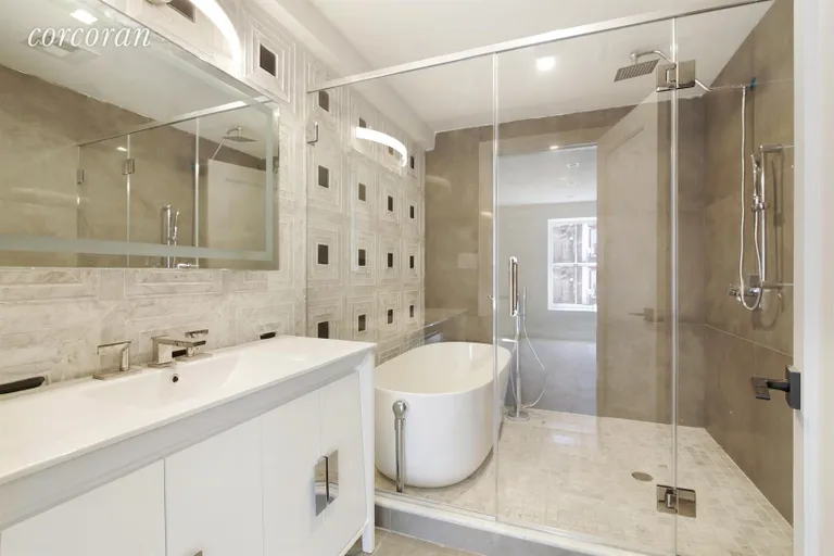 New York City Real Estate | View 453 Putnam Avenue, 1 | Master Bathroom with Deep Soaking Tub | View 5
