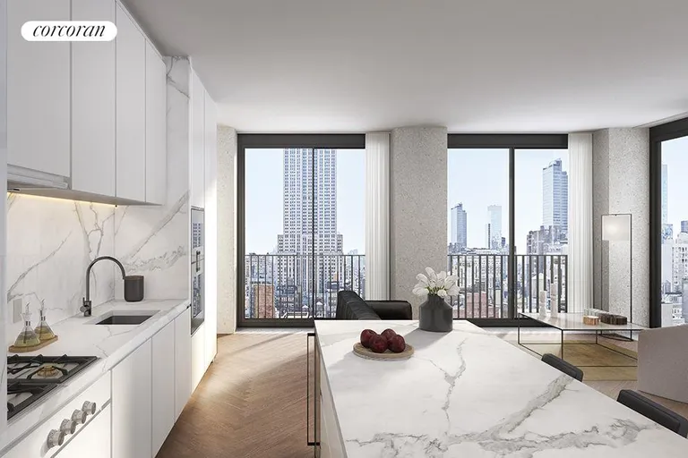 New York City Real Estate | View 16 West 40th Street, 25C | 2 Beds, 2 Baths | View 1