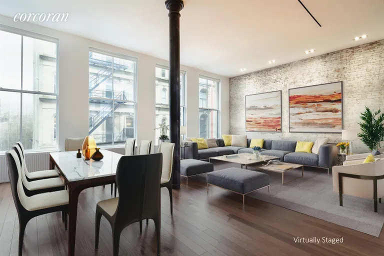 New York City Real Estate | View 46 White Street, 2 | Great Room - Virtually Staged | View 4