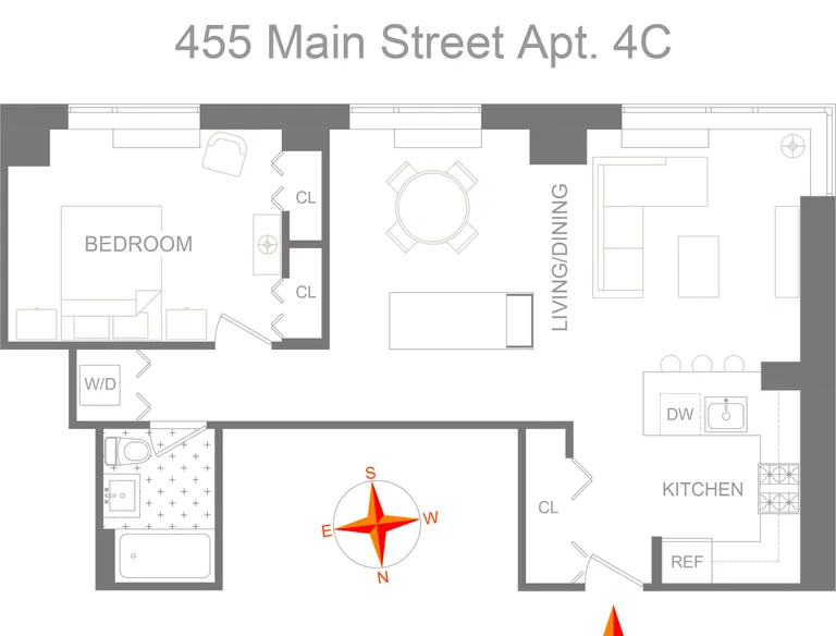 455 Main Street, 4C | floorplan | View 9