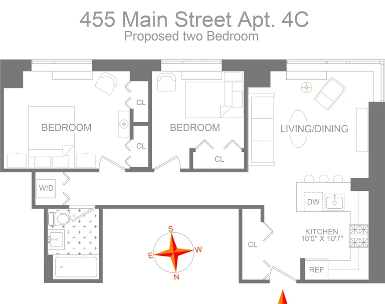 455 Main Street, 4C | floorplan | View 8