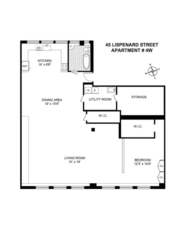 45 Lispenard Street, 4W | floorplan | View 5