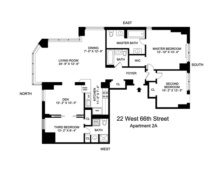 22 West 66th Street, 2A | floorplan | View 10