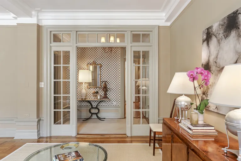 New York City Real Estate | View 68 East 86th Street, 4A | Stunning foyer with French doors and transoms | View 3