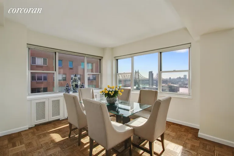 New York City Real Estate | View 25 Sutton Place South, 20M | Dining Room | View 2