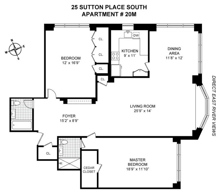 25 Sutton Place South, 20M | floorplan | View 12