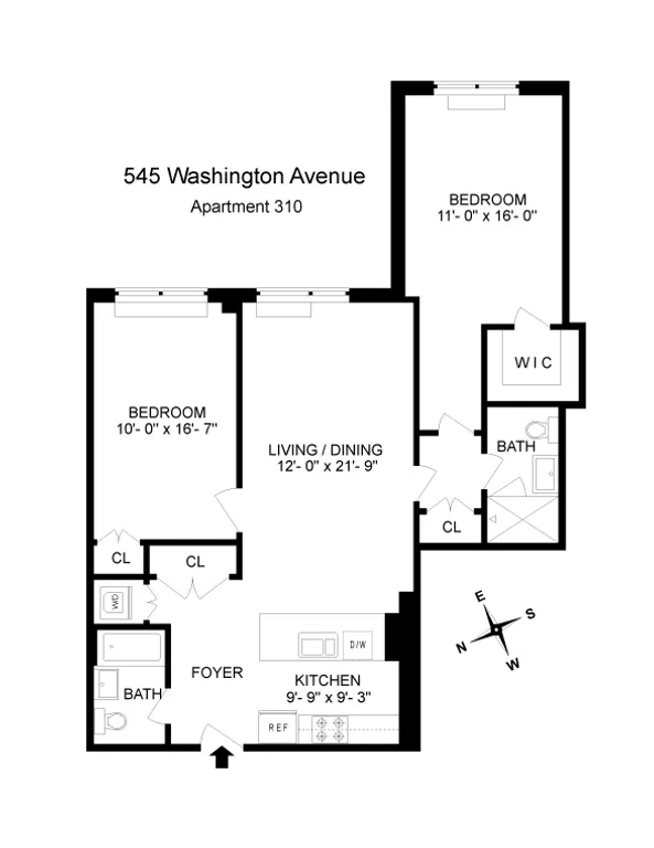 545 Washington Avenue, 310 | floorplan | View 5