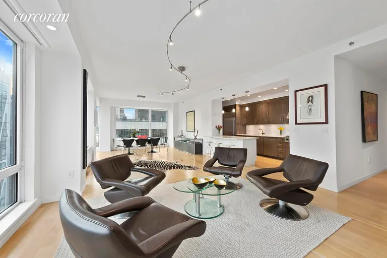 New York City Real Estate | View 231 Tenth Avenue, PH2 | Living/Dining/Kitchen with Terrace | View 6