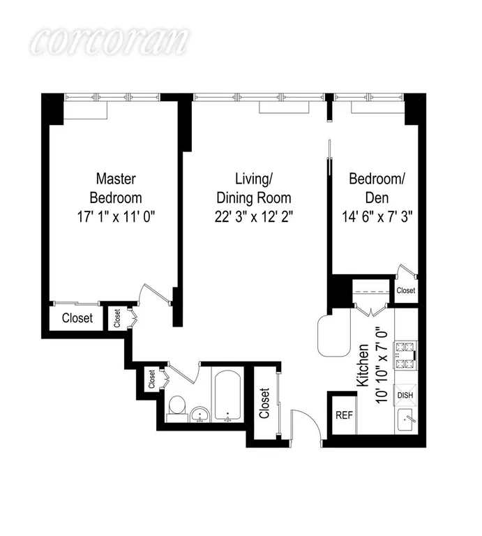 New York City Real Estate | View 15 West 72Nd Street, 5A | Floor Plan | View 5