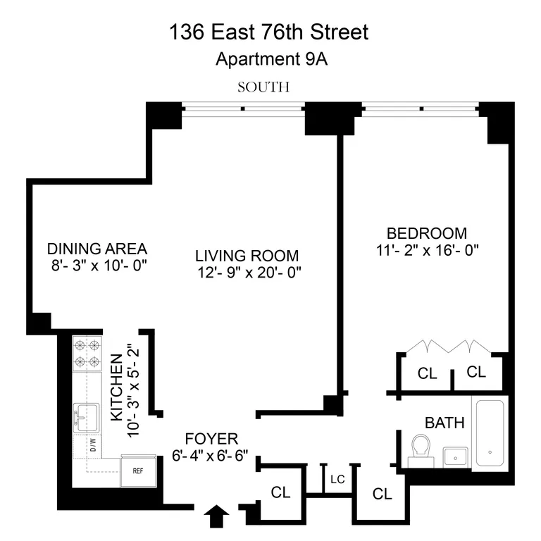136 East 76th Street, 9A | floorplan | View 7
