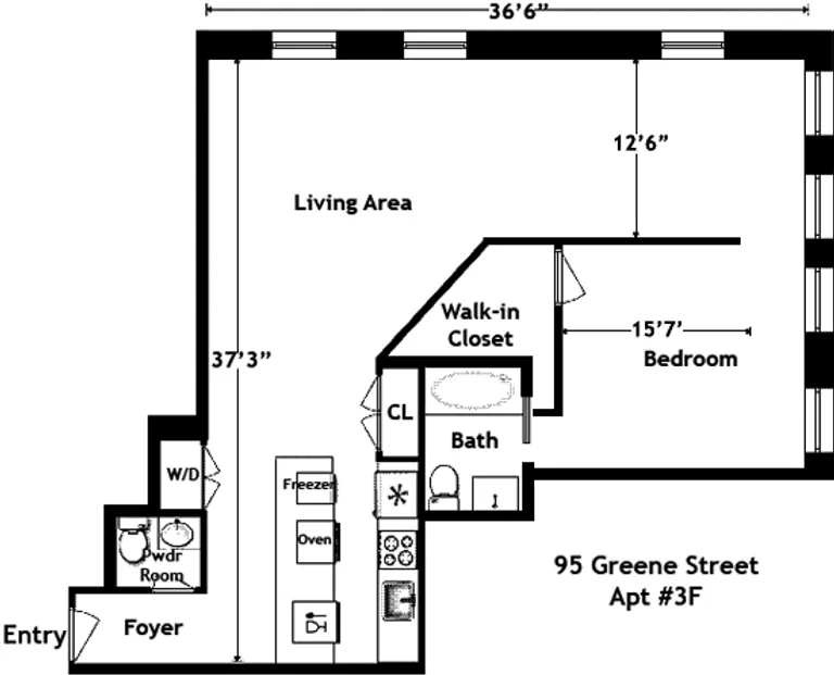 95 Greene Street, 3F | floorplan | View 6