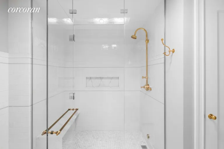 New York City Real Estate | View 586 4th Street | Shower room with bench, adjacent to walk in closet | View 11