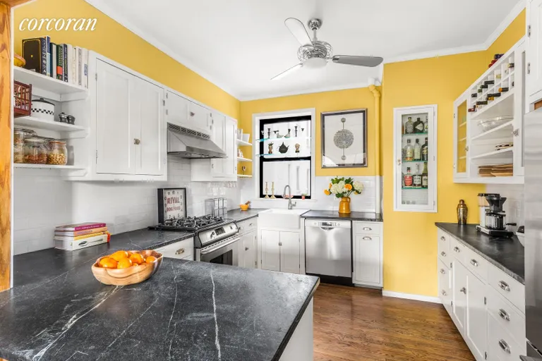 New York City Real Estate | View 163 Prospect Park West, 3L | Expansive kitchen with breakfast bar | View 6