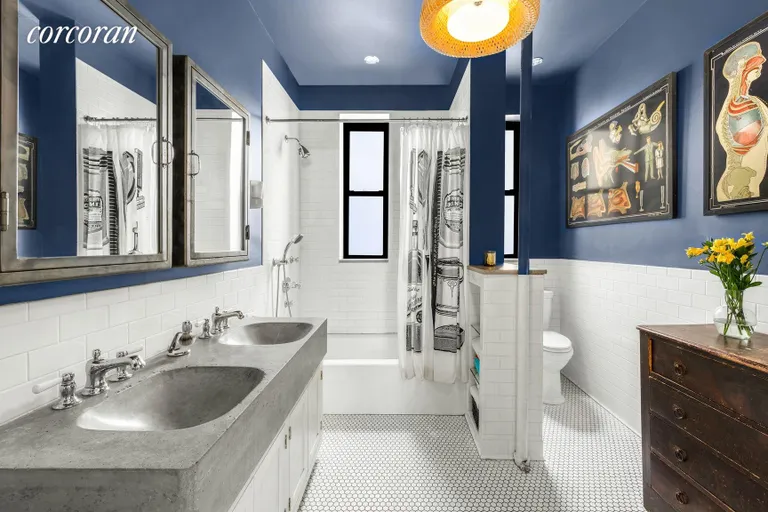 New York City Real Estate | View 163 Prospect Park West, 3L | Oversized bathroom with custom double sink | View 11