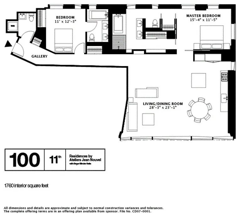 100 Eleventh Avenue, 9D | floorplan | View 11