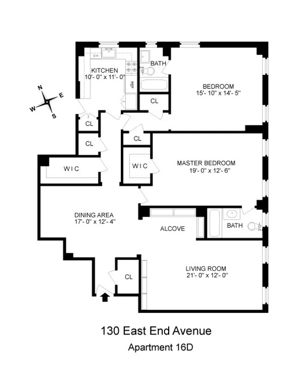 130 East End Avenue, 16D | floorplan | View 9