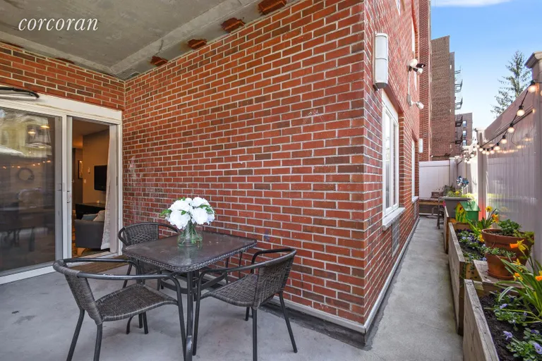 New York City Real Estate | View 1138 Ocean Avenue, 1A | Private wrap around patio  | View 8
