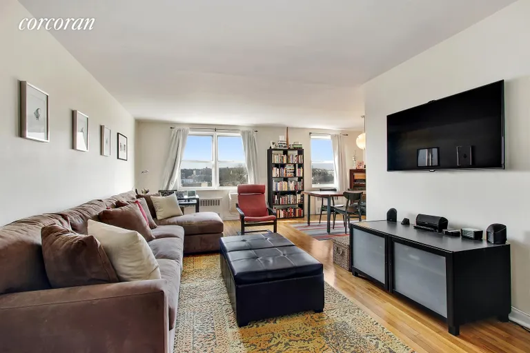 New York City Real Estate | View 75 West 238th Street, 4E | Open plan with big windows and views | View 3
