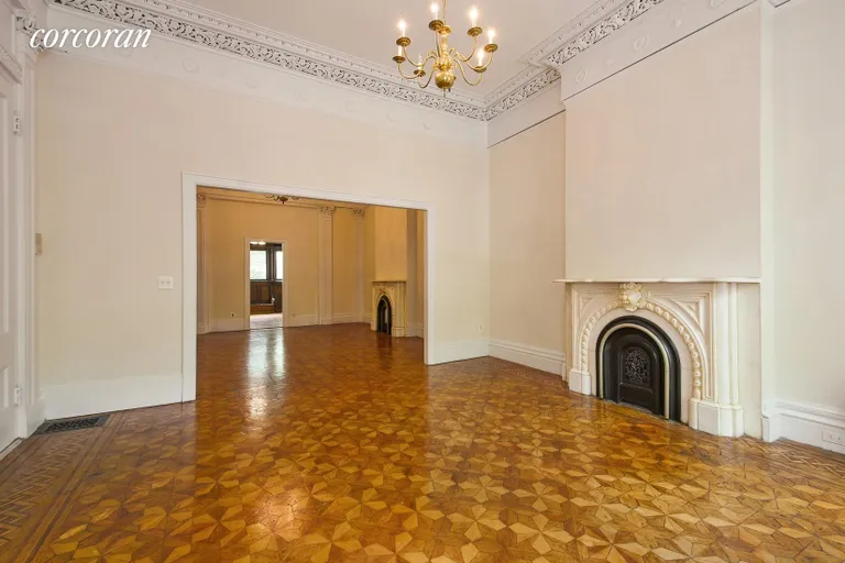 New York City Real Estate | View 136 Amity Street, 2 | 12' Ceilings with Two Marble Fireplaces | View 3