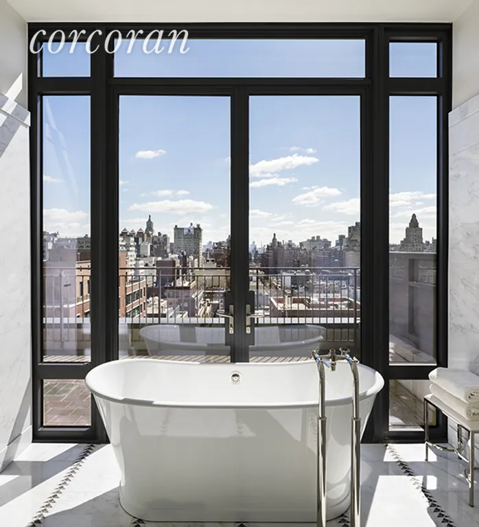 New York City Real Estate | View 155 West 11th Street, PH East | Master bath facing east with access to terrace | View 10