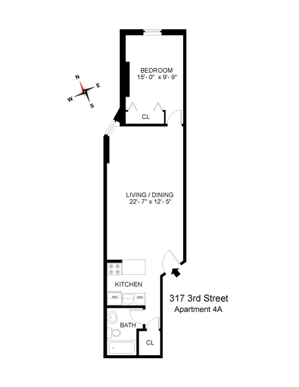 317 3rd Street, 4A | floorplan | View 7