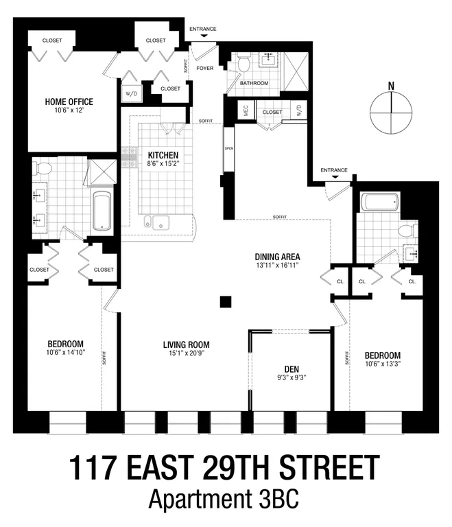 117 East 29th Street, 3BC | floorplan | View 13