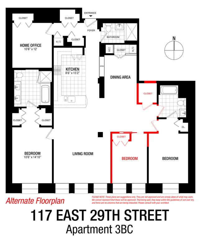 117 East 29th Street, 3BC | floorplan | View 14